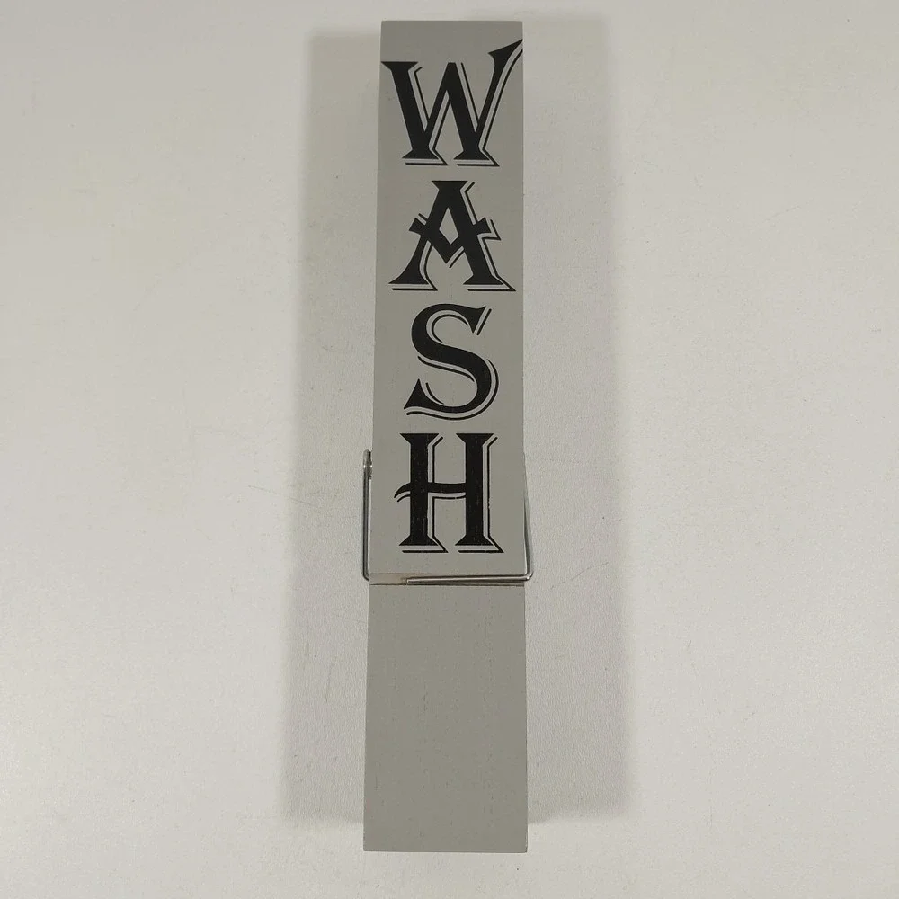 Large Clothes Wash Pins Home Decor Hanger Wall Mount Farmhouse Rustic Charm Gray